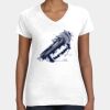 Women's Fine Jersey V-Neck Tee Thumbnail